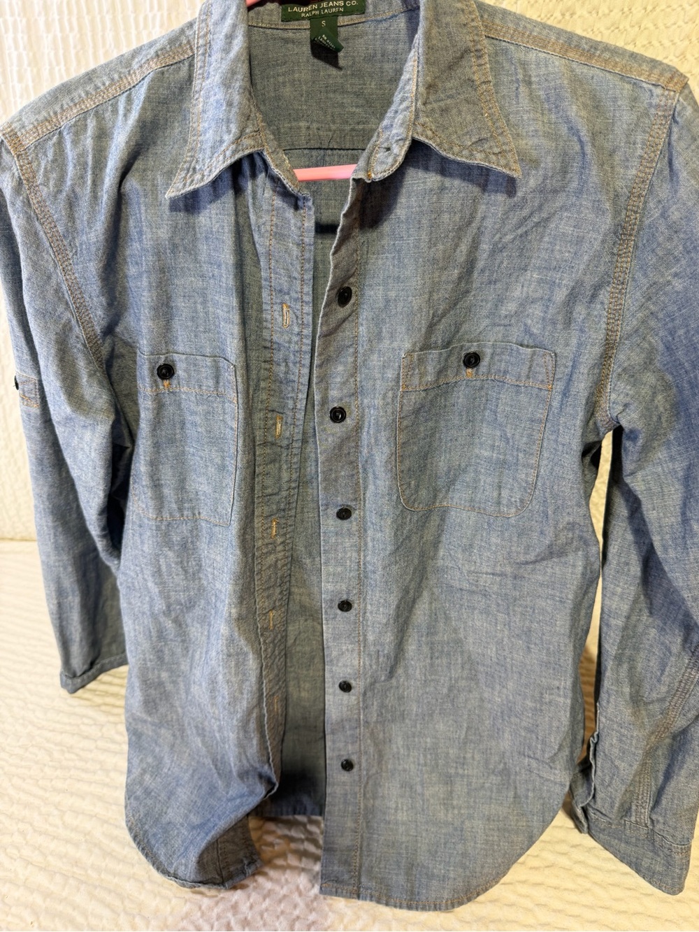Ralph Lauren Light Blue Denim Button-Up Shirt